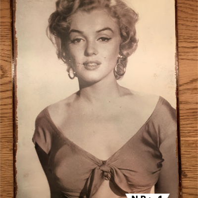 Marilyn Monroe Metal Plaque Large