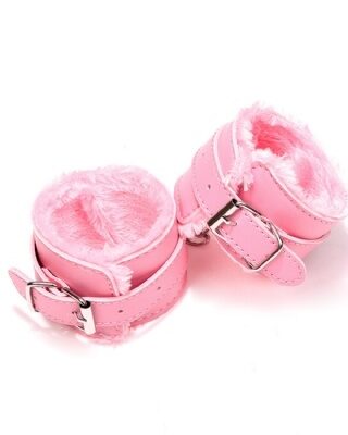 Faux Leather Fur Cuffs