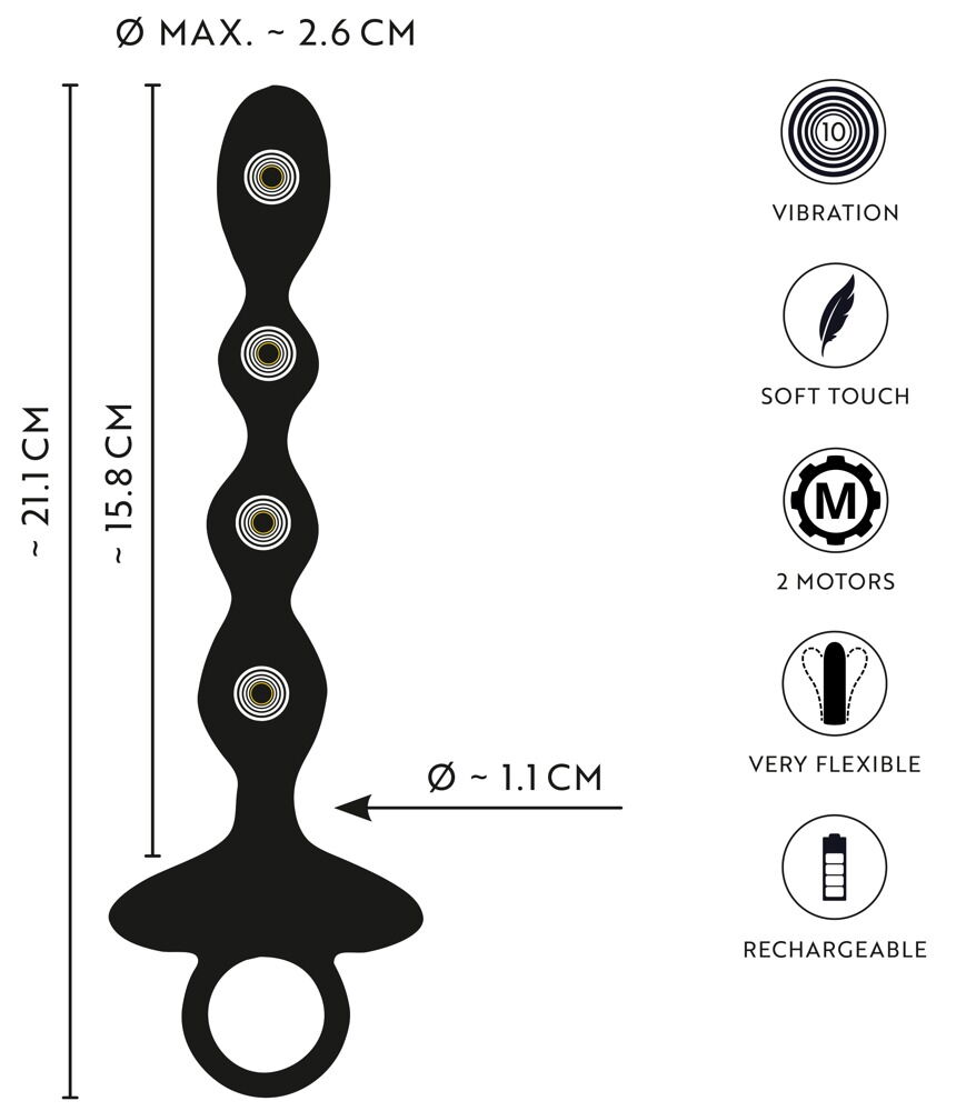 Anos Vibrating Anal Beads - Bild 7